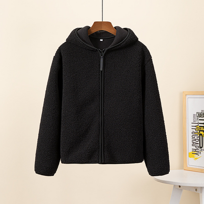 Fleeceväst Dam med Huva och Blixtlås i Mjuk Sherpa Fleece – Perfekt för Kalla Dagar 8