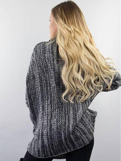 Kvinnors Rollkrage Tröja Mjuk Material-2