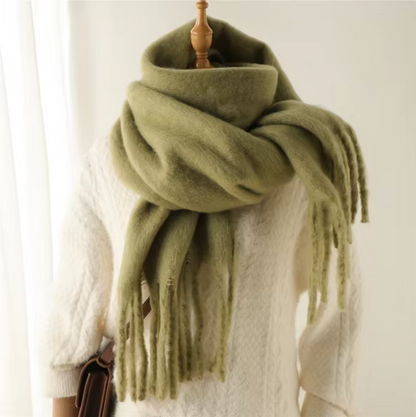 Vinterhalsduk för Kvinnor i Kashmirliknande Material med Långa Fransar – Elegant och Mångsidig Pashmina-design 16