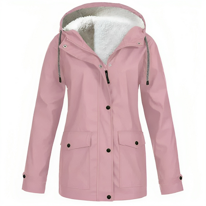 Dam Regnrock Vattenavvisande Fleece Varm och Bekväm 5