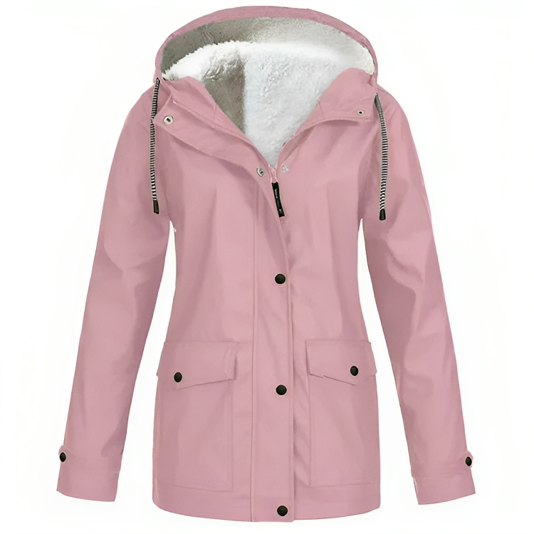 Dam Regnrock Vattenavvisande Fleece Varm och Bekväm 10