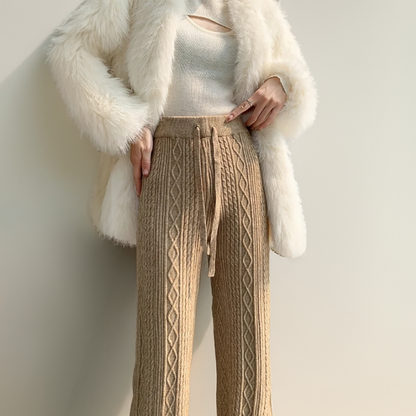 Herrbyxor Sweatpants i Kashmirstickning Avslappnad Passform 3