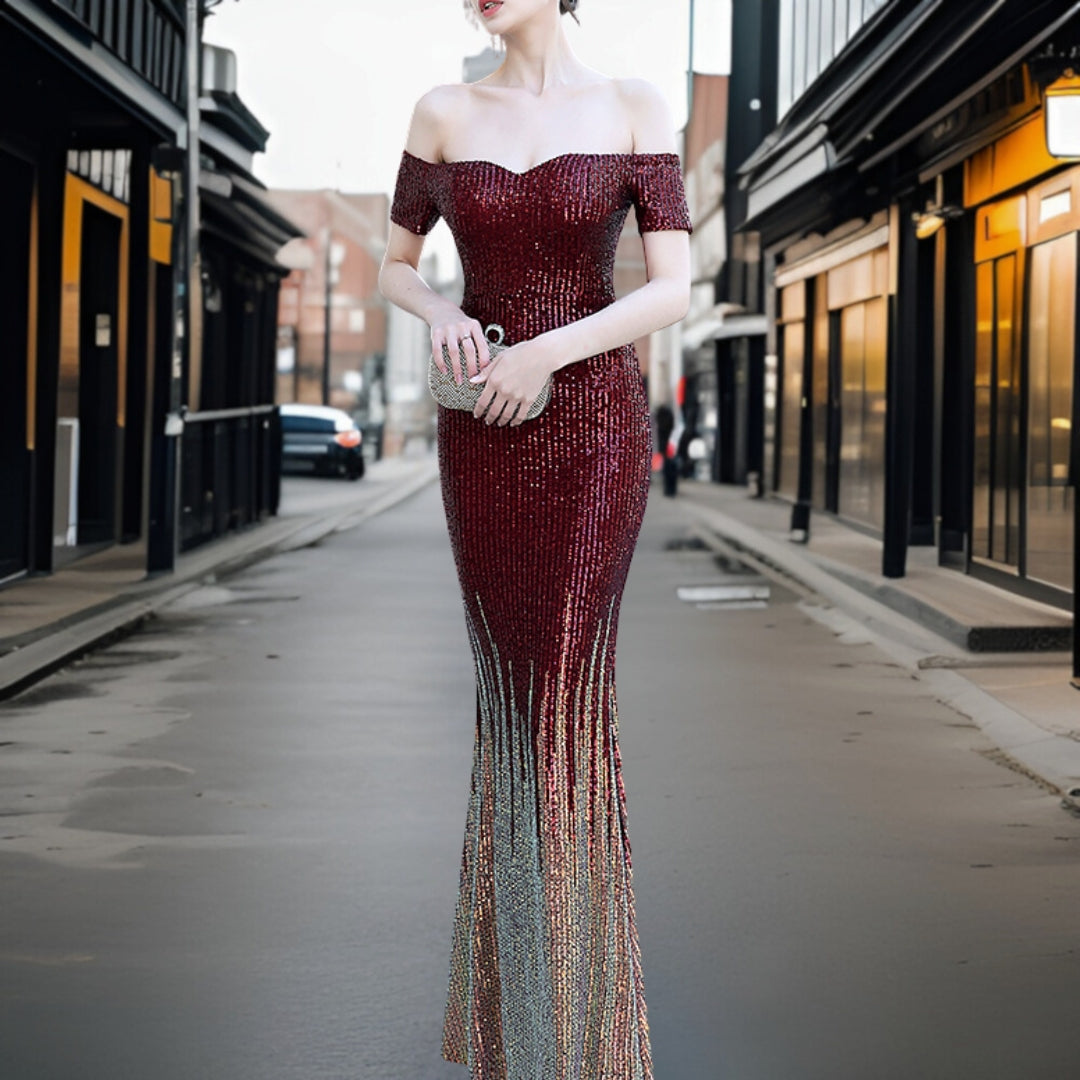 Variant image for Kvinnors Aftonklänning Axelfri Förstklassigt Material Elegant Design-1