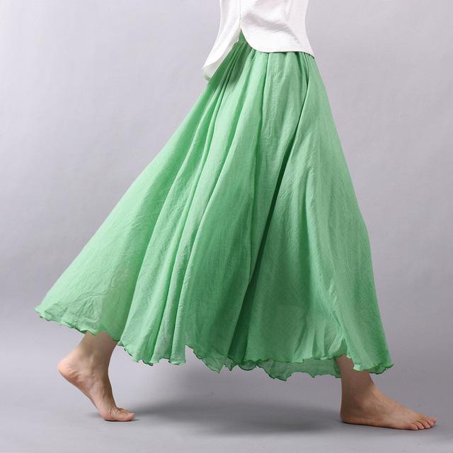 Variant image for Dam Maxikjol Boho Hög Midja Luftig Polyester-9