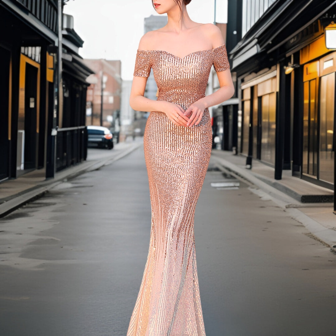 Variant image for Kvinnors Aftonklänning Axelfri Förstklassigt Material Elegant Design-16