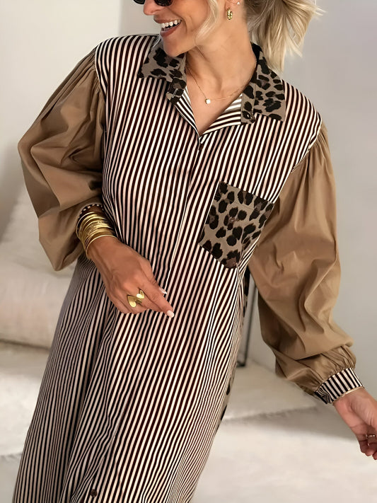 Kvinna Klänning Lekfull Kattöron Lätt Polyester-1