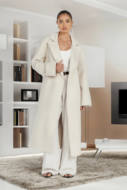 Kvinnors Trenchcoat Lång Oversized Polyester 8