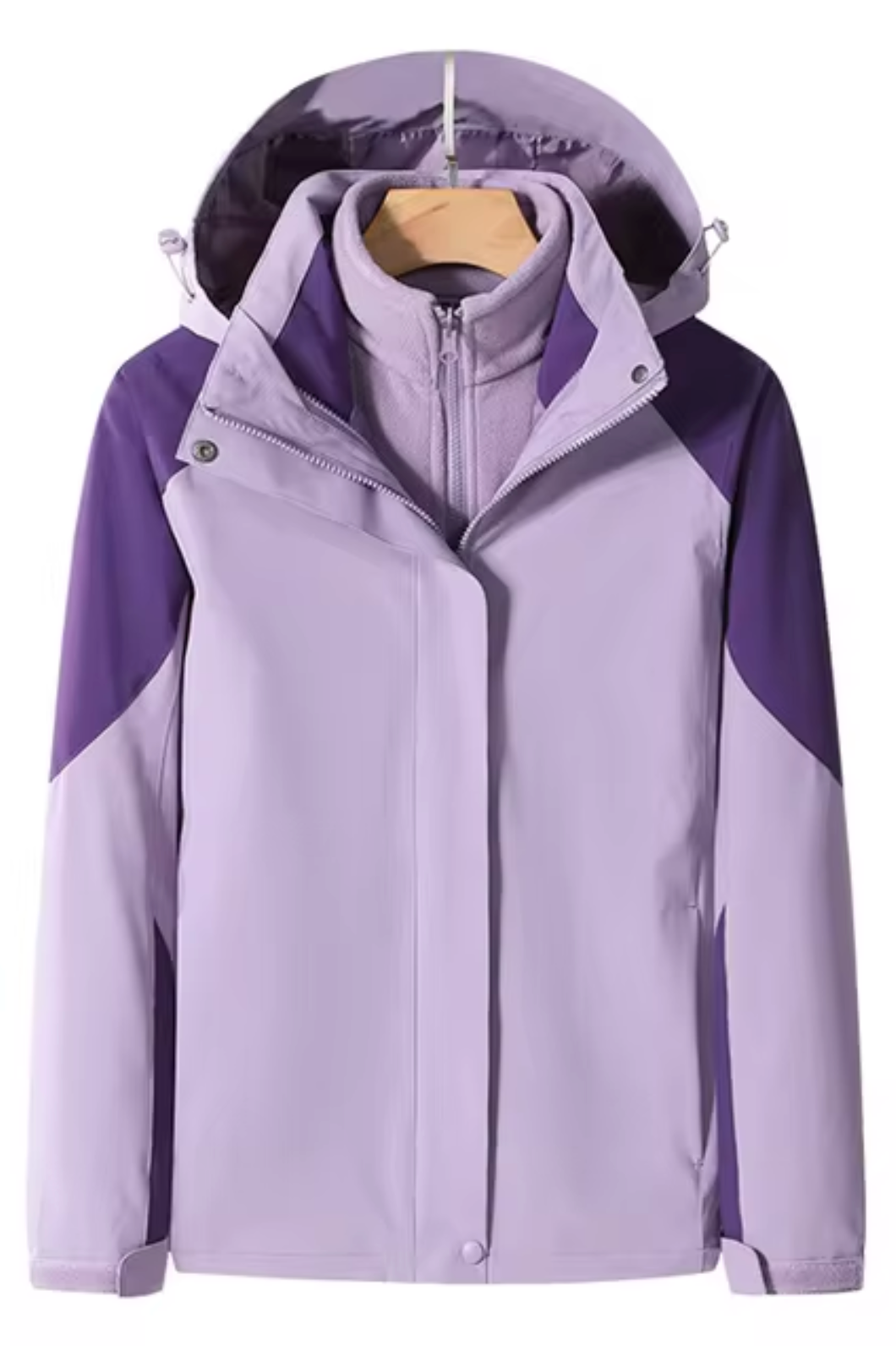 Unisex Vattentät Jacka 2-i-1 Design för Utomhusaktiviteter Vindtät Andningsbart Material-5