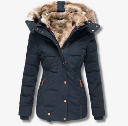Damjacka Vinterjacka Modern Design Isolerad Polyester-2
