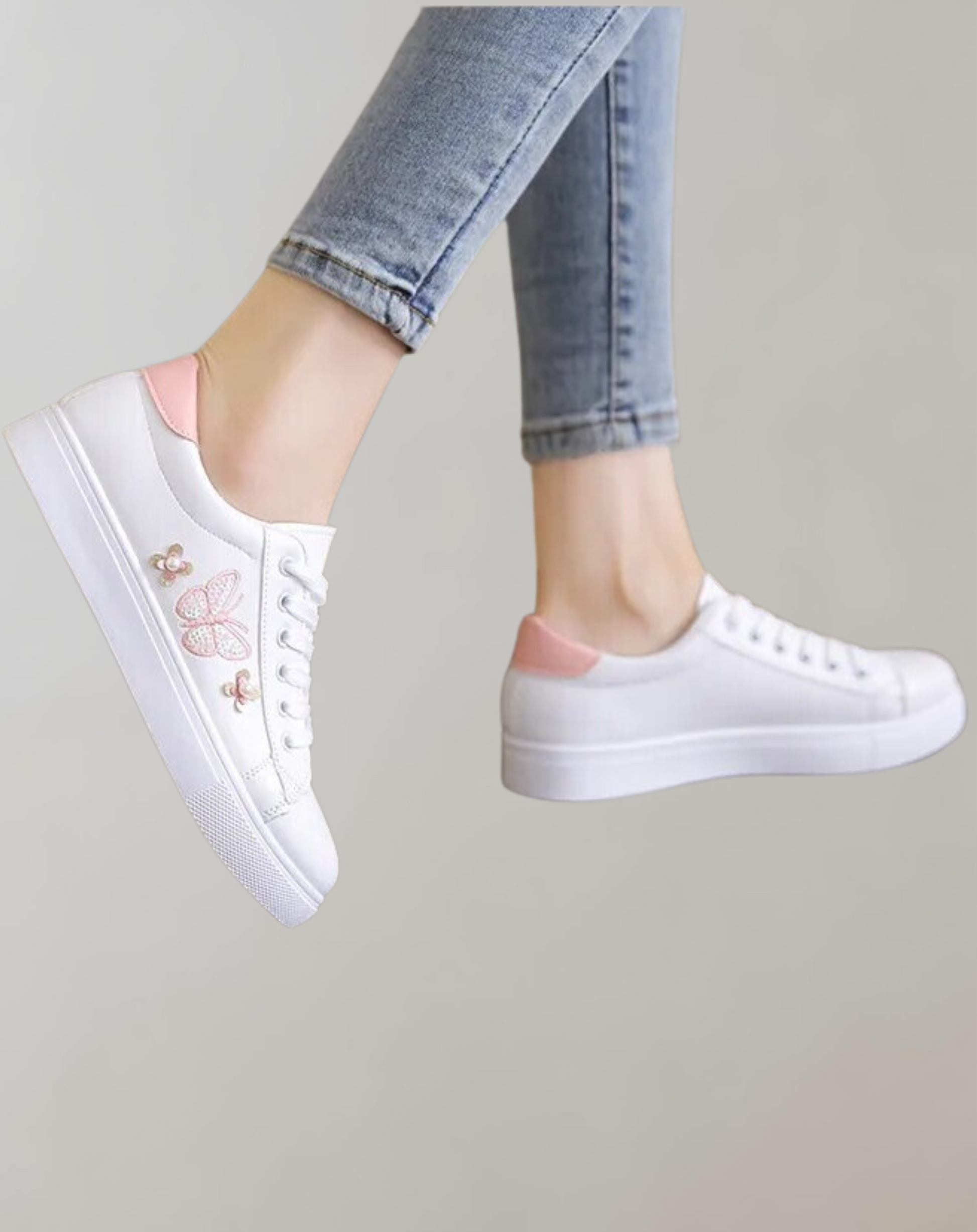 Dam Sneakers Andningsbara Gångskor Modern Design-2