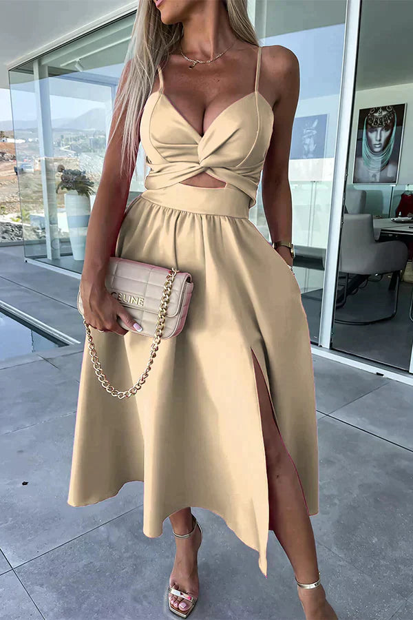 Variant image for Dam Midiklänning Spårdesign Polyester För Bröllop och Fest-29