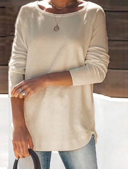 Kvinnors Klassiska Jumper Bekväm Akryl-2