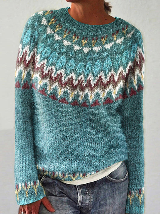 Dam Ulltröja Mässig Stil 100% Naturlig Ull Elegant och Bekväm-1