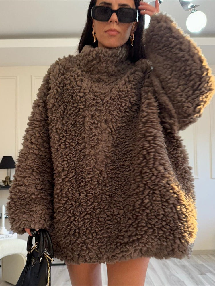 Stickad Dam Tröja Mjuk Design 100% Bomull-4