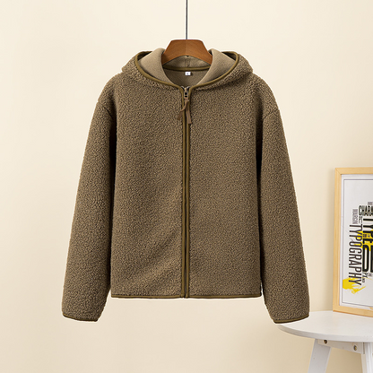 Fleeceväst Dam med Huva och Blixtlås i Mjuk Sherpa Fleece – Perfekt för Kalla Dagar 9