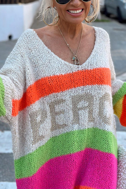 Dam Klänning Midi V-ringning Randig Bomull Polyester-6