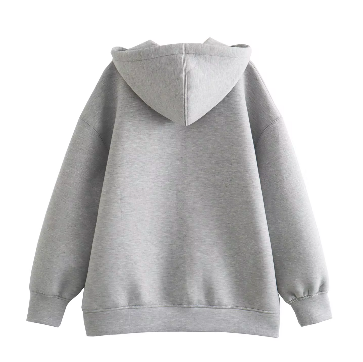 Damjacka Oversized med Huva i Bomull-2
