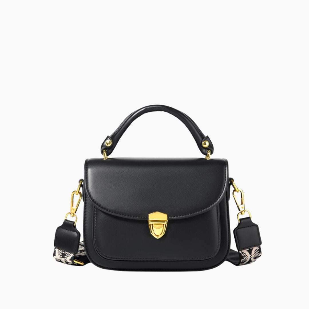 Vegane Damen Crossbody Tasche aus Leder mit Justierbarer Bärrem – Schwarz, Kompakt und Praktisch für Smartphones und Kosmetik 8