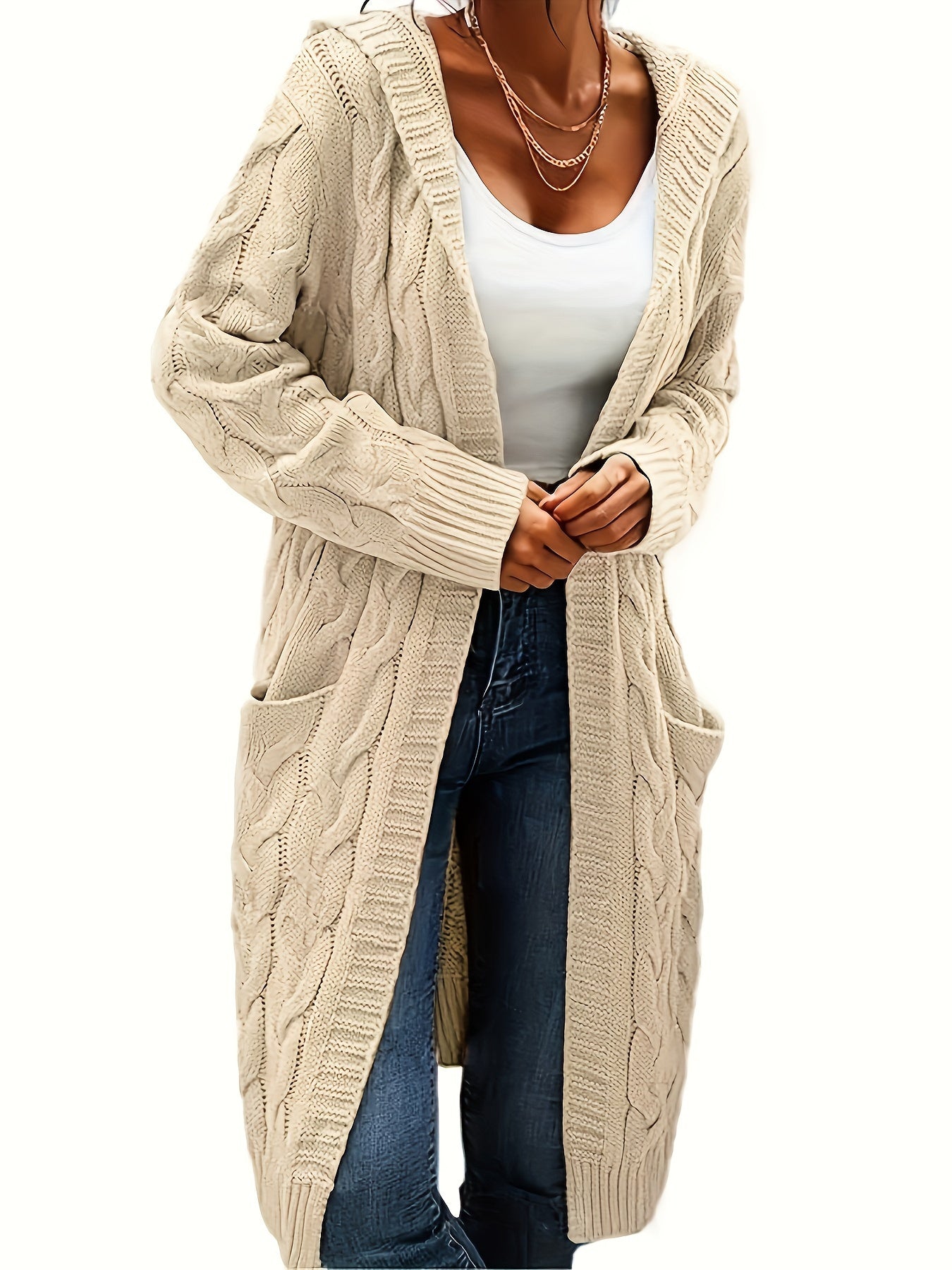 Vinterjacka Dam Avslappnad Polyester Med Fickor-3