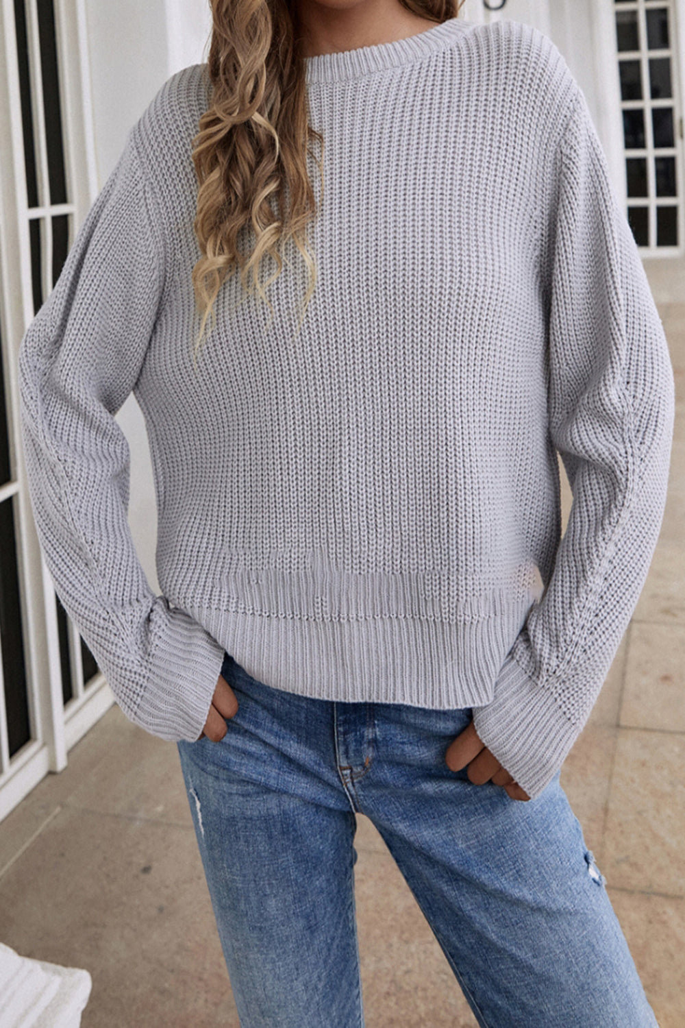 Dam Kortärmad Kardigan Polyester Rundhalsad-5