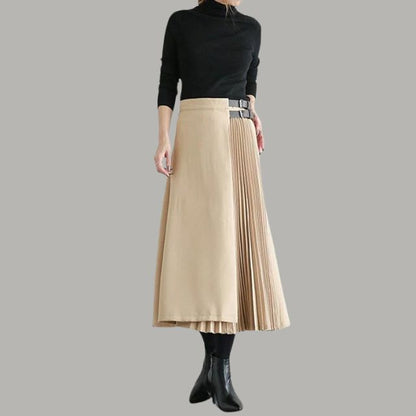 Variant image for Dam Midikjol A-linje Polyester med Vikta Detaljer-11