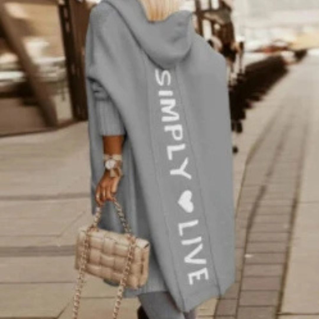 Variant image for Dam Lång Kofta Avslappnad Stil Mjuk Material-10