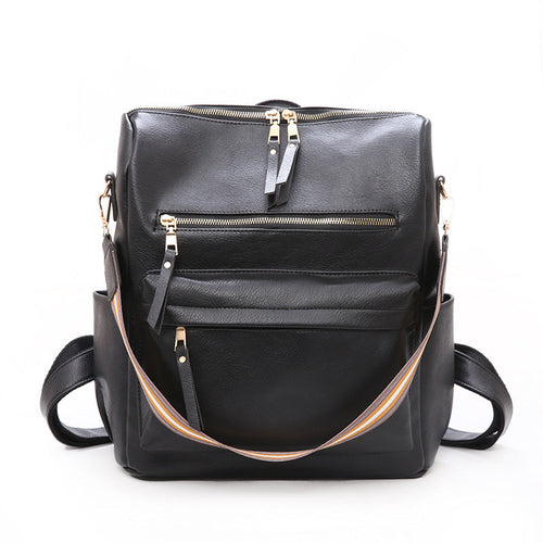 Dam Ryggsäck Retro Brittisk Stil PU-Läder Medium-1