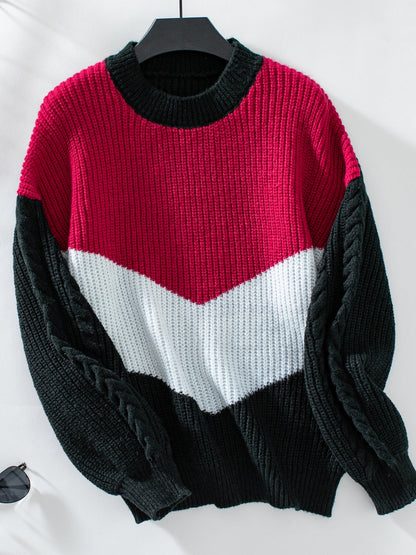 Dam Tröja Långärmad Rund Hals Högkvalitativt Material-4