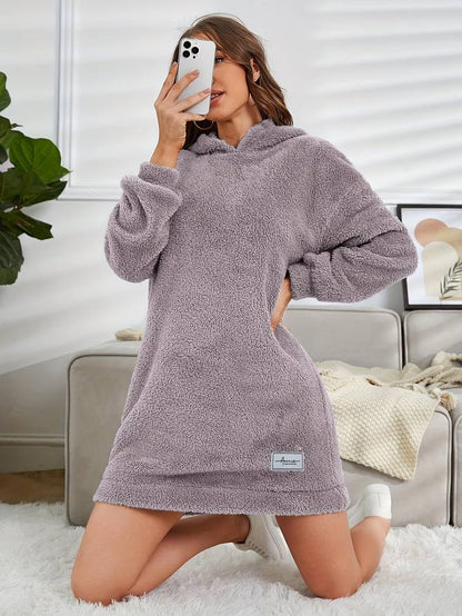 Kvinnors Lätt Bomull Hoodie med Mysig Huva och Löst Snitt – Grå Fritidsplagg för Avslappnade Dagar 9