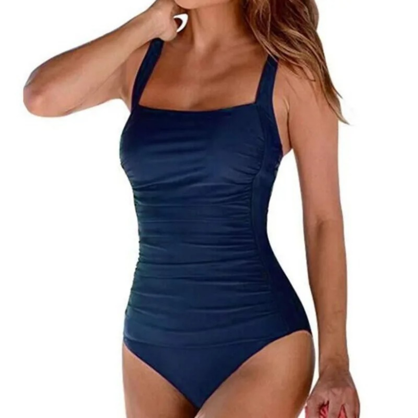 Baddräkt Dam Monokini Djup V-hals Shaping Polyester-3