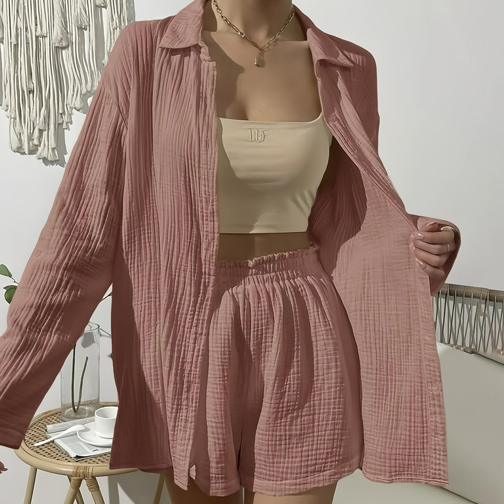 Variant image for Kvinnors Långärmad Skjorta Avslappnad Bomull-16