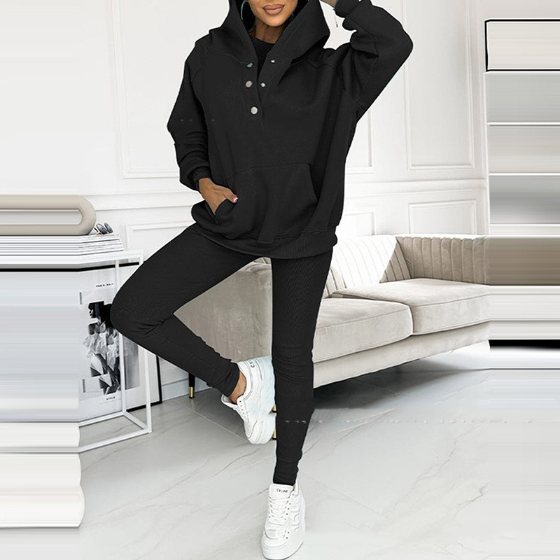 Herr Streetwear Set Topp Jacka Byxor 100% Bomull 9