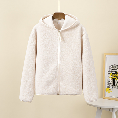 Fleeceväst Dam med Huva och Blixtlås i Mjuk Sherpa Fleece – Perfekt för Kalla Dagar 10