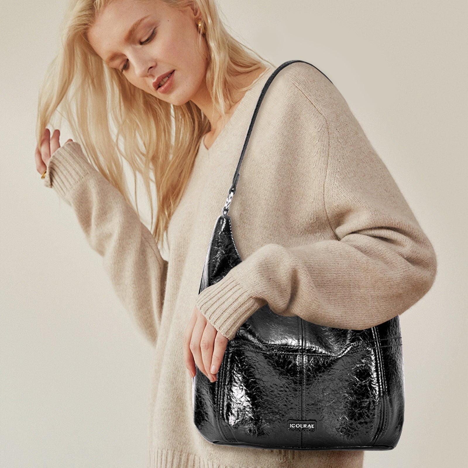 Dam Väska Vardaglig PU-läder Rymlig Design-2