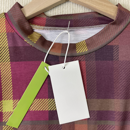 Dam Skjorta Rutig Avslappnad 100% Bomull-2