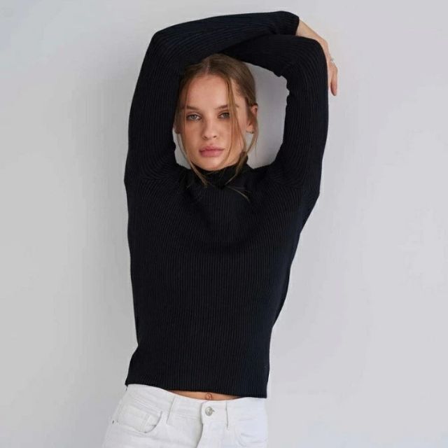 Variant image for Dam Stickad Turtleneck Tröja Mjuk Polyester Elastan-2