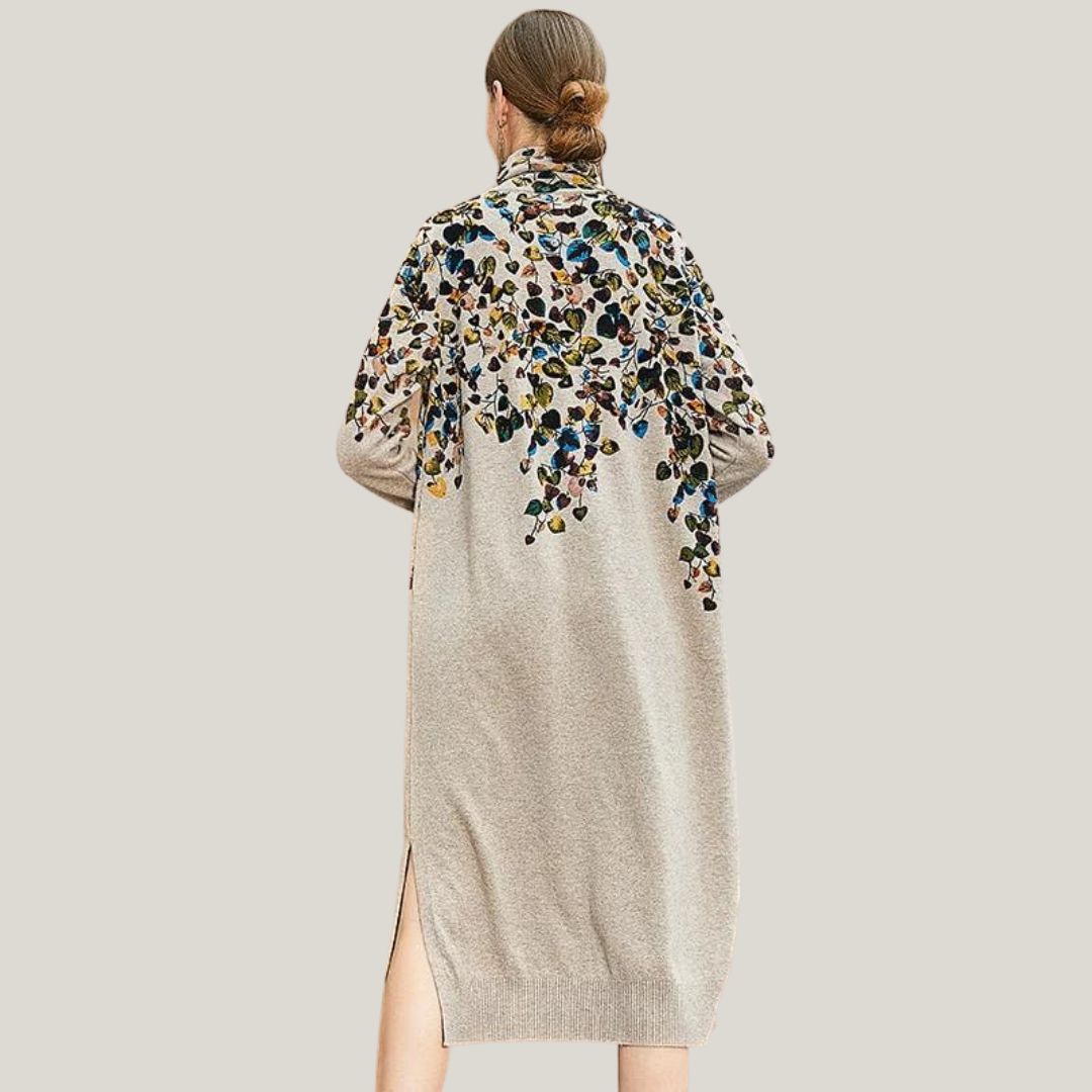 Dam Klänning Rak Silhuett med Stand-Up Krage Polyester 2