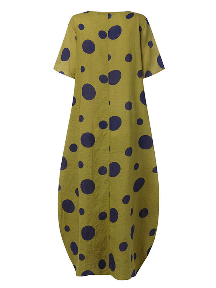 Maxiklänning Dam Bohemisk Lång Bomull Rayon för Sommar-5