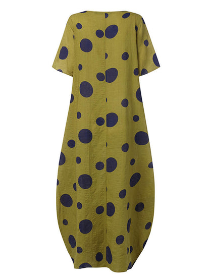 Maxiklänning Dam Bohemisk Lång Bomull Rayon för Sommar-5