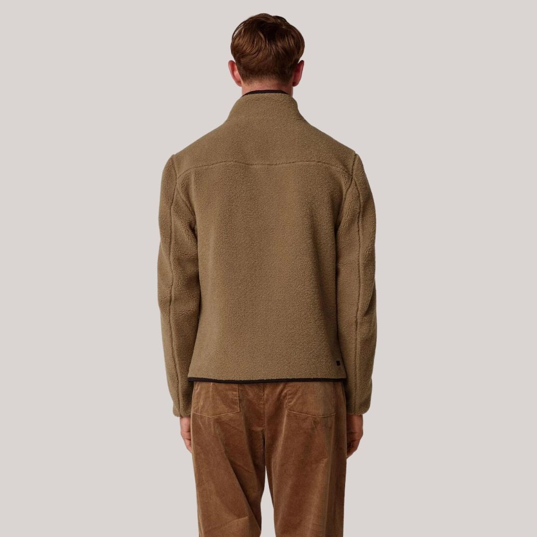 Damjacka Fleece Halvhög Krage Mjuk och Varm Jacka för Kalla Vinterdagar-3