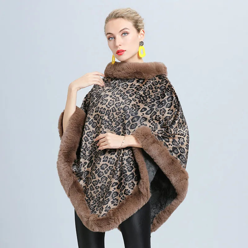 Variant image for Dam Poncho Topp Andningsbart Material Elegant Design-4