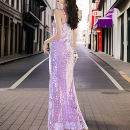 Dam Aftonklänning Glittrande Paljetter Högkvalitativt Material-2