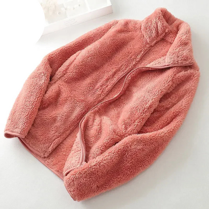 Fleecejacka Dam Fluffig Design med Dragkedja i Polyester 9