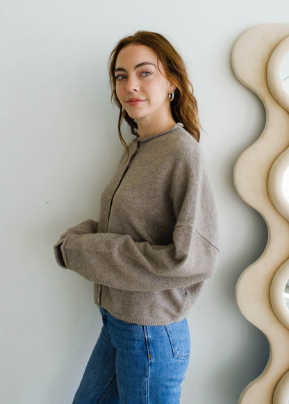 Flerfärgad Cardigan Dam i Mjuk Akryl och Nylon – Lång Kofta för Kalla Dagar, Normal Passform, Perfekt för Avslappnad Stil 2