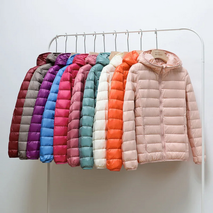 Dam Lång Vinterjacka Skräddarsydd Polyester Elegant-2