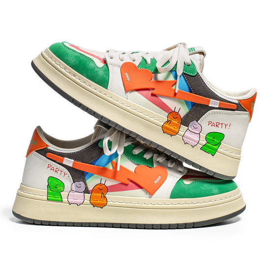 Herrskor Sneakers Snörning Ekosläder Komfortabel Design-1