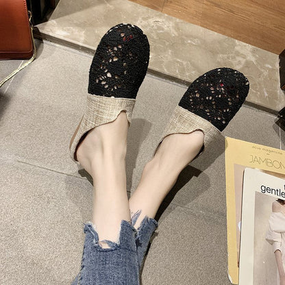 Dam Träskor Virkad Design Bekväm Konstgjord Textil-4