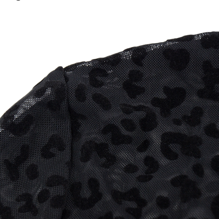 Dam Jumpsuit Leopardmönster Formsydd Polyester Spandex-5