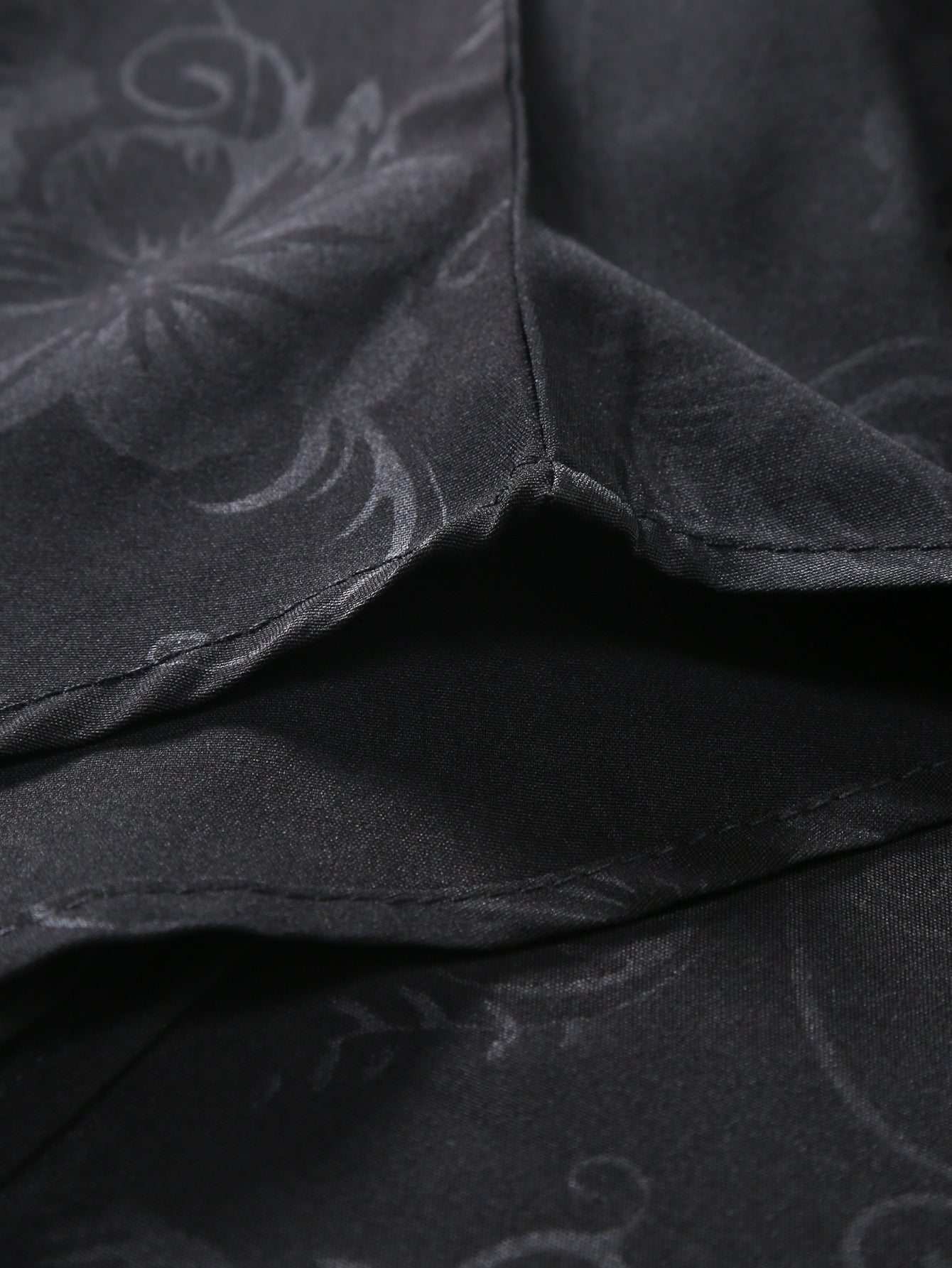 Herrskjorta Klassisk Satin Polyester Elegant Komfortabel-3