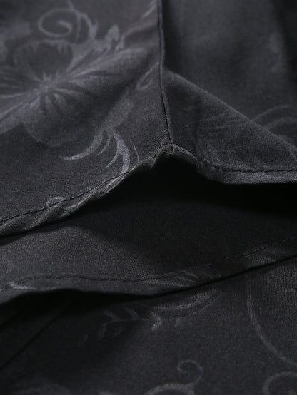 Herrskjorta Klassisk Satin Polyester Elegant Komfortabel-3